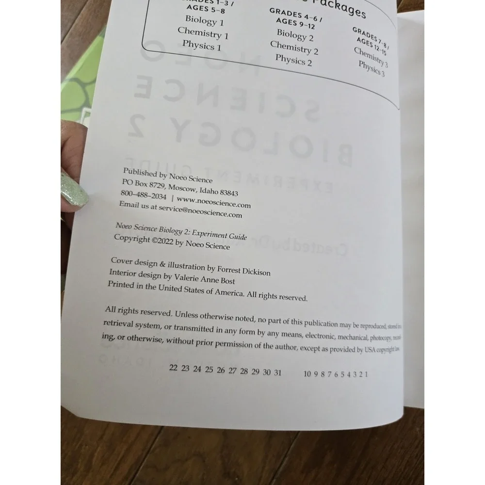 NOEO Biology 2 Lab Manual, Experiment, & Instructors Guide Grades 4-6 Homeschool
